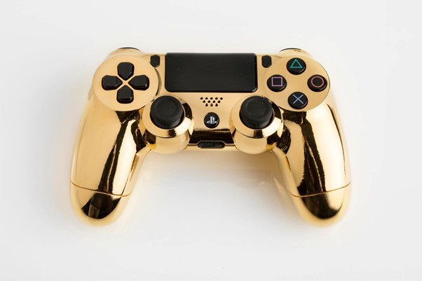 Electroformed and gold plated Playstation 4 controller