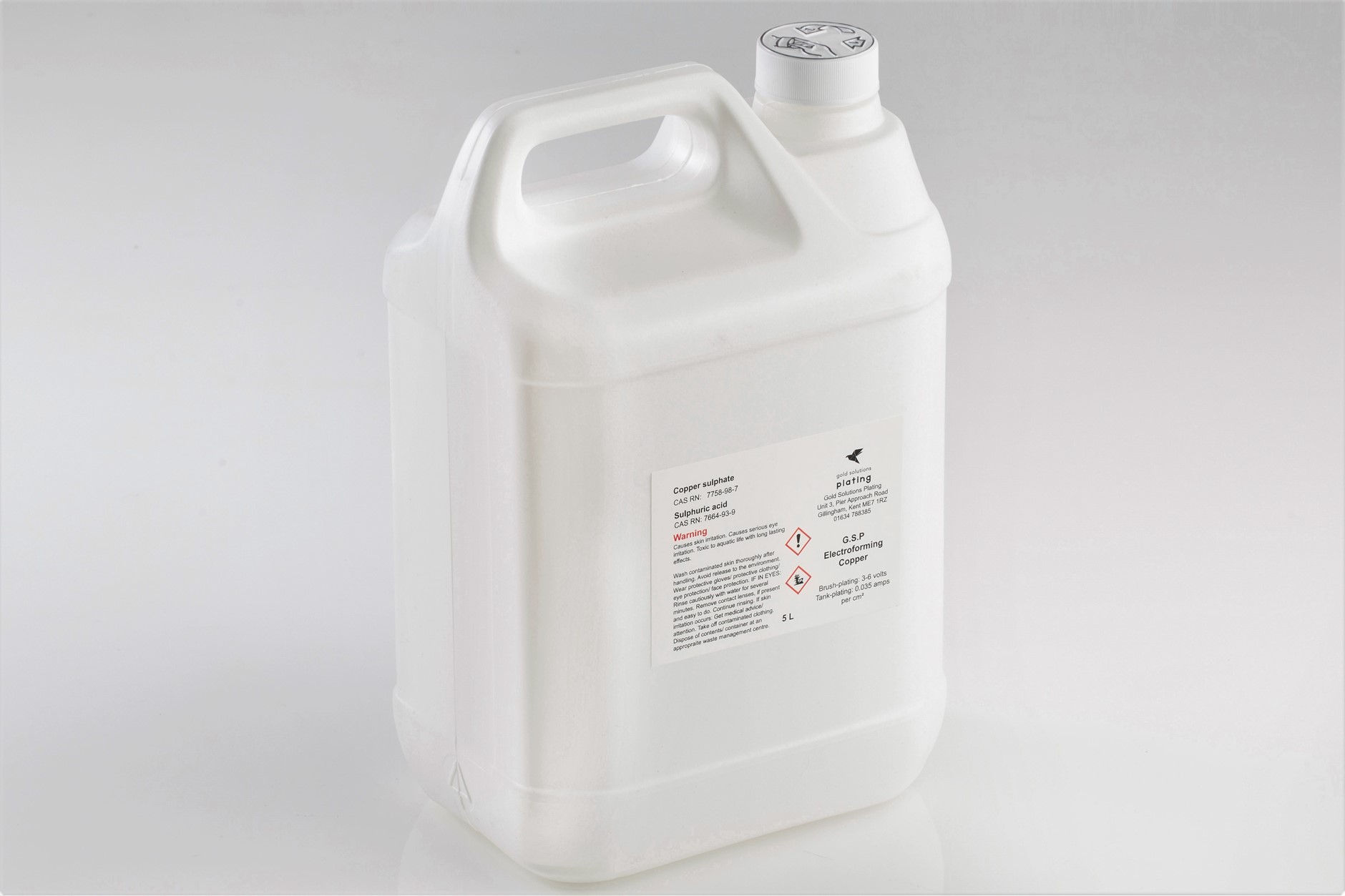 G.S.P Electroforming Copper Plating Solution, 5 litre bottle