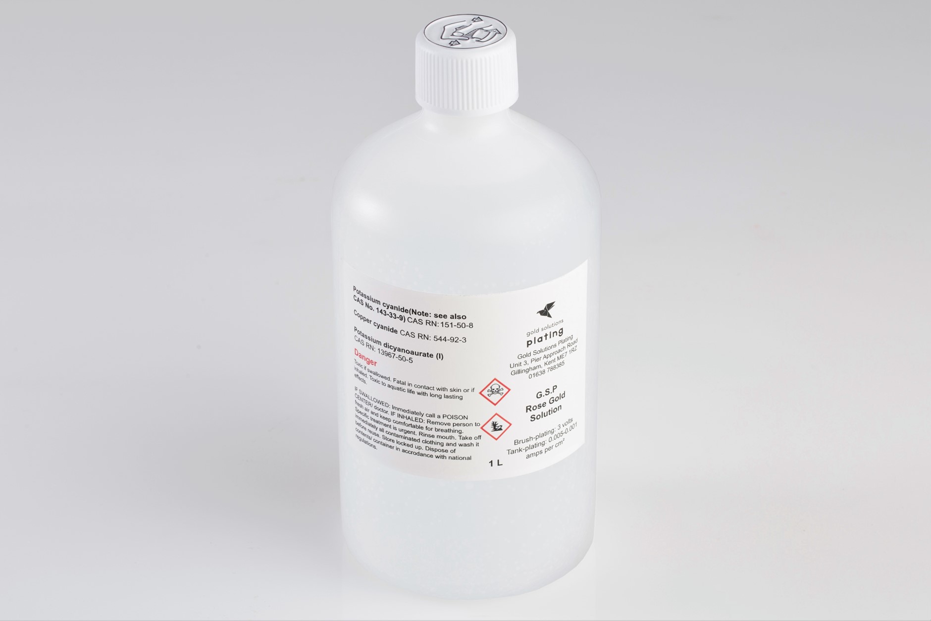 G.S.P Rose Gold Plating Solution, 1 litre bottle