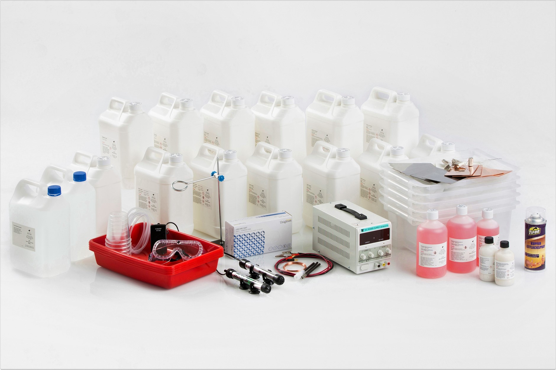 G.S.P Prodigy 10 litre Electroforming and Electroplating Kit Contents