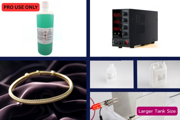 Vermeil 14K Gold Plating Kit for Jewellery - 1 litre Tanks