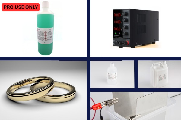 Vermeil 14K Gold Plating Kit for Jewellery - 250ml Tanks