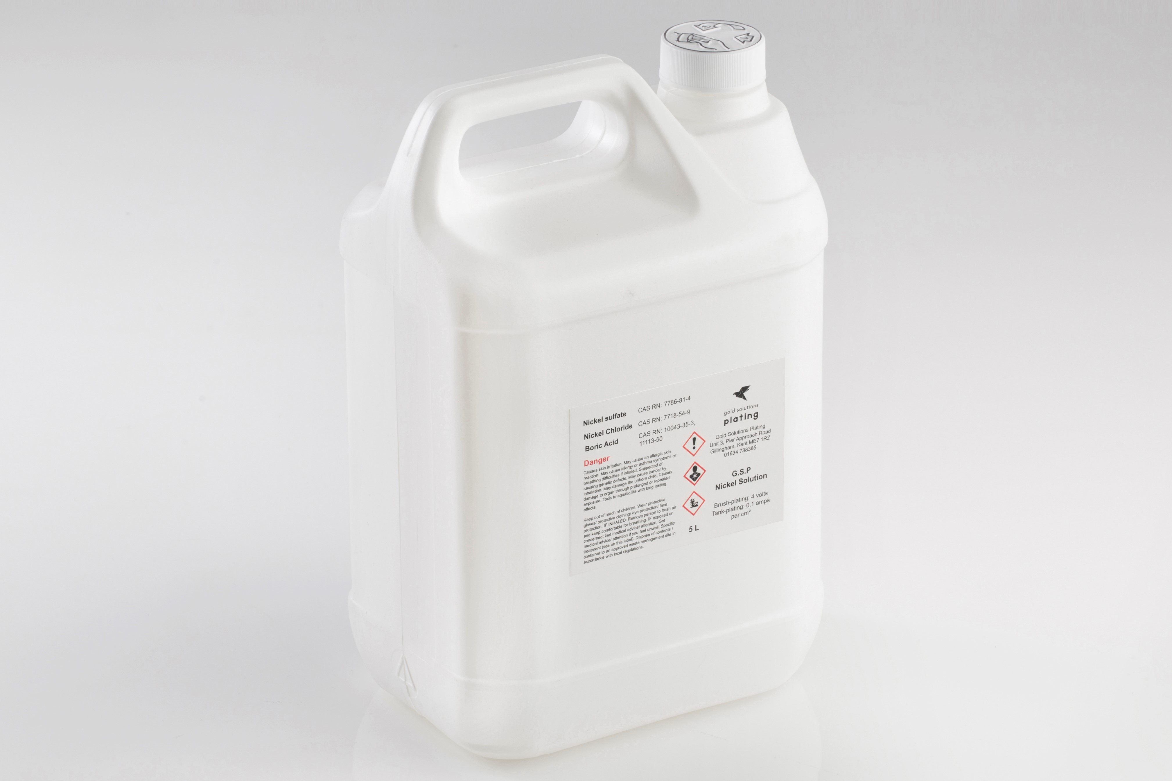 G.S.P Nickel Plating Solution G.S.P Nickel Plating Solution, 5 litre bottle