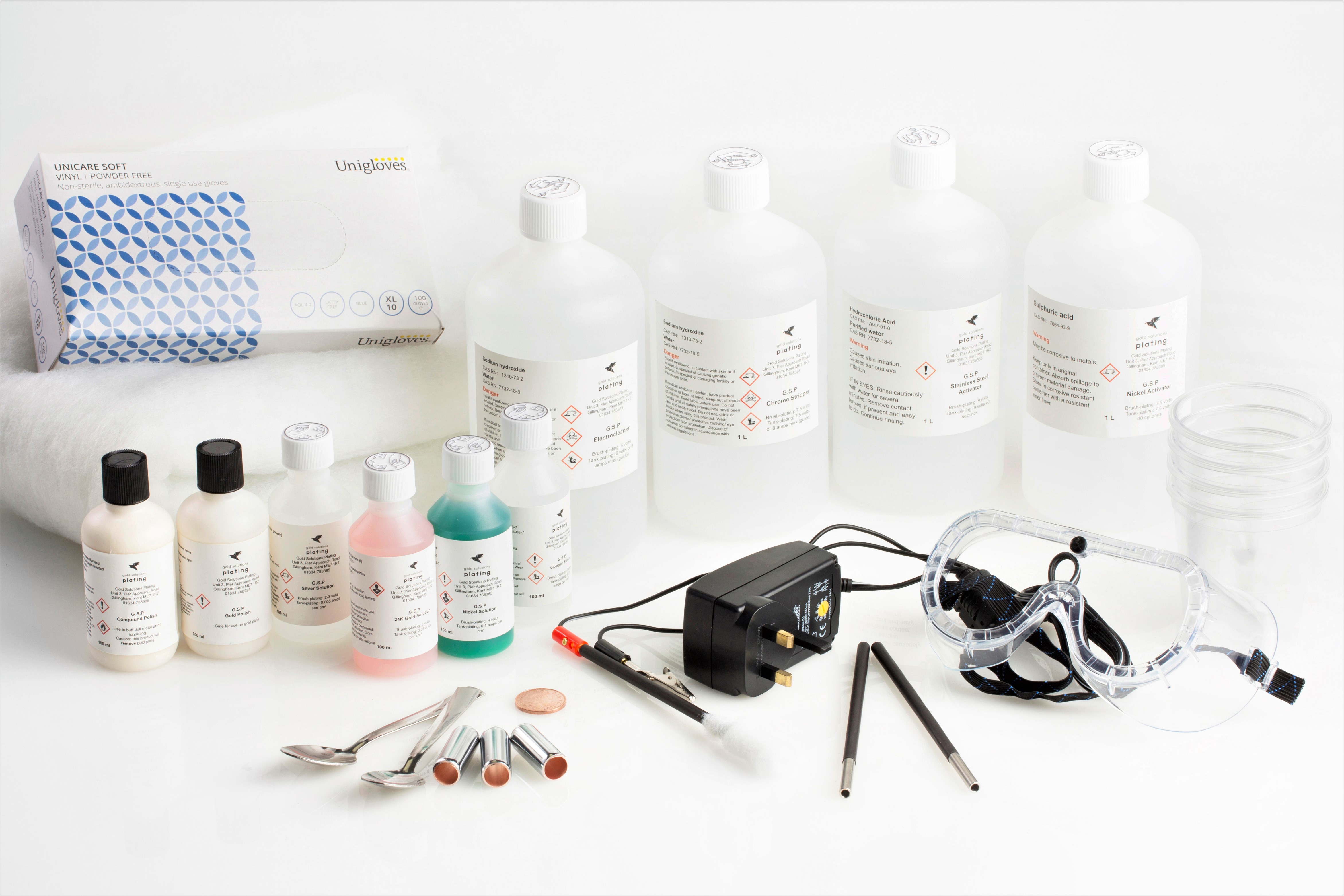 G.S.P Troy Rose Gold Brush Plating / Mini Tanking Kit G.S.P Troy Rose Gold Brush Plating and Mini Tanking kit contents